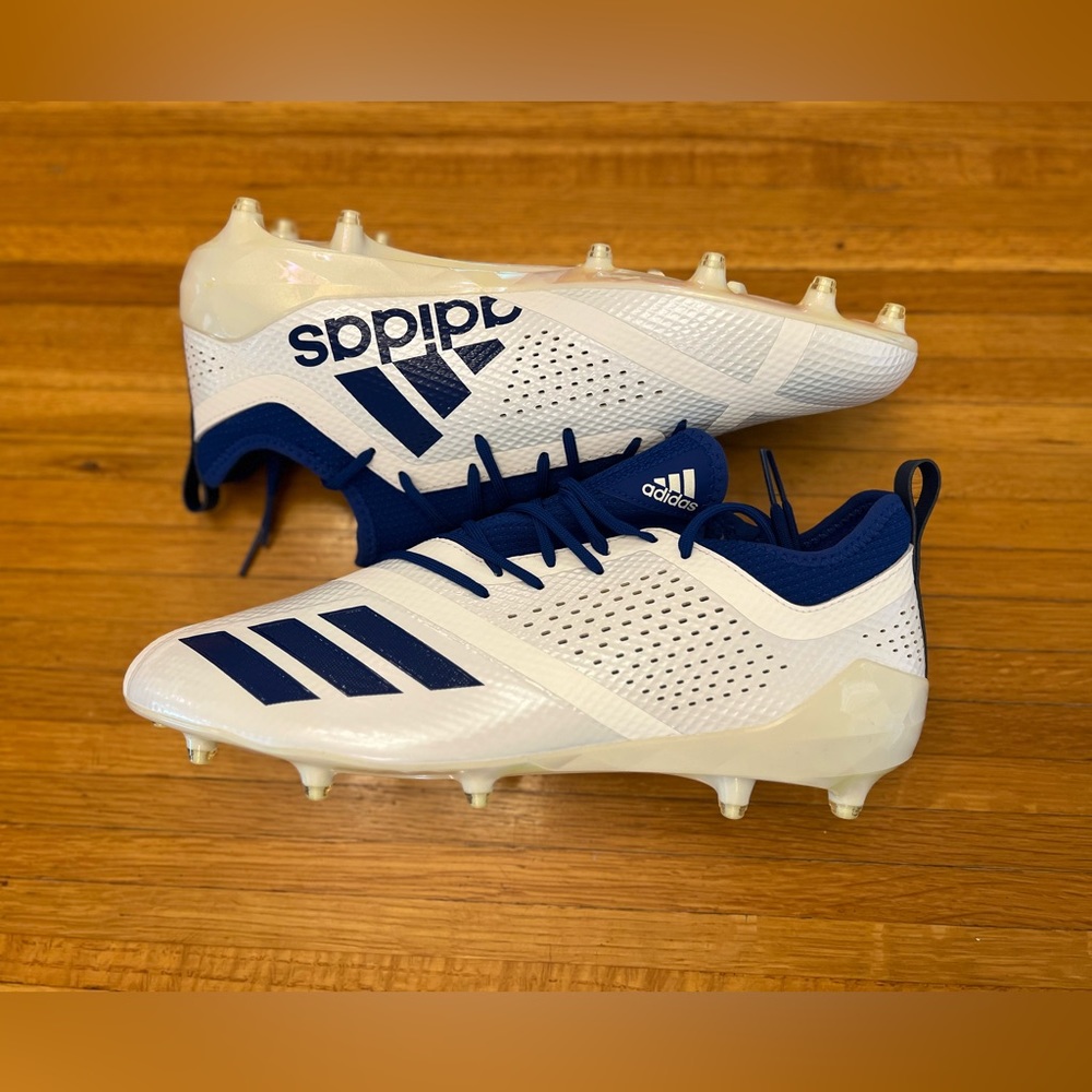 Size 14 Adidas Adizero 5-Star 7.0 Football Cleats NFL White/Blue Giants B96413